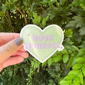 Book Hoarder sticker in Green