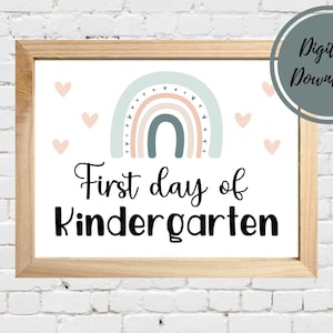First Day of Kindergarten Sign | Back to school | Kinder