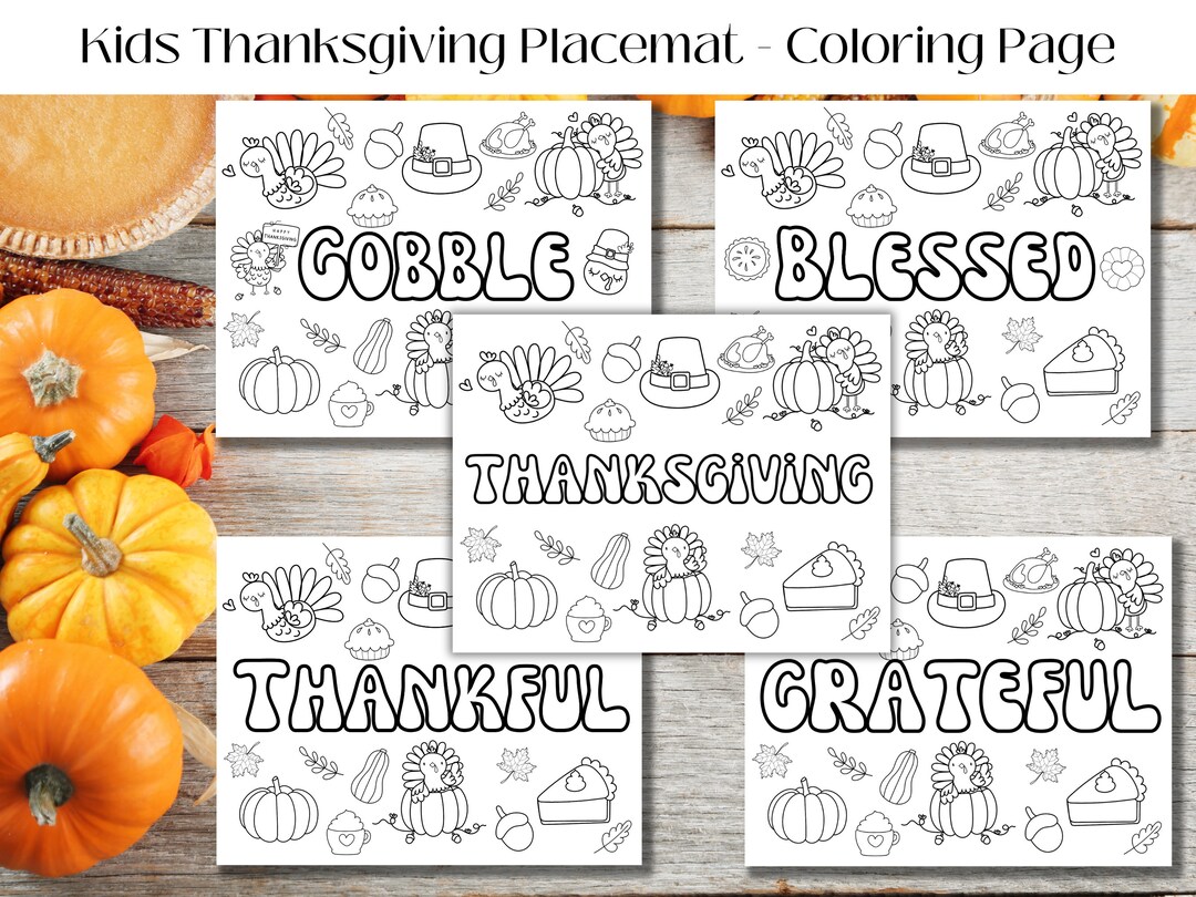 Printable Thanksgiving Placemats, Thanksgiving Activities for Kids ...