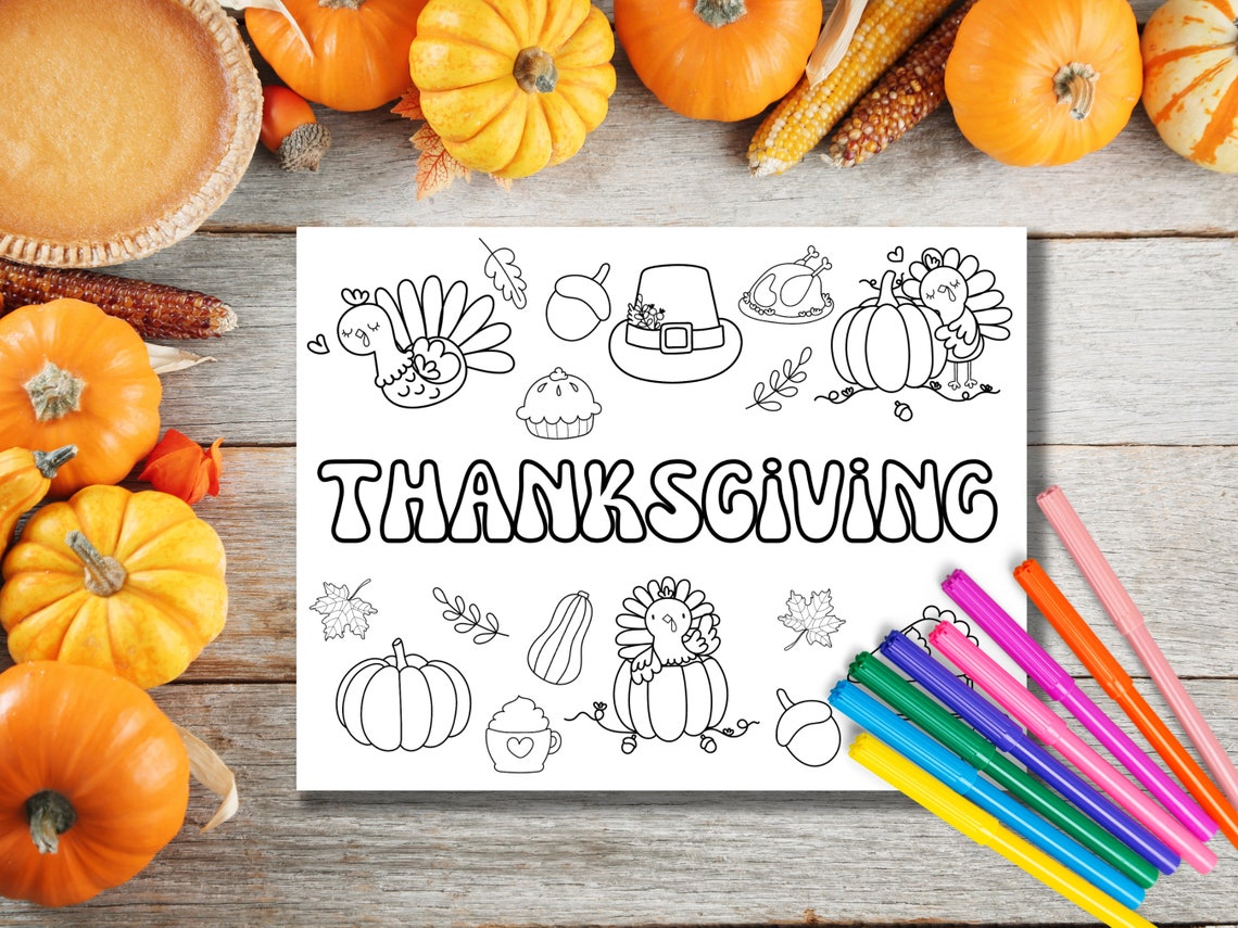 Printable Thanksgiving Placemats, Thanksgiving Activities for Kids ...