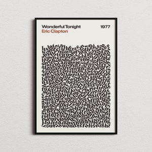 Eric Clapton Wonderful Tonight Song Lyrics Print, Eric Clapton Poster, Eric Clapton Print, Wonderful Tonight Poster, Wonderful Tonight Print