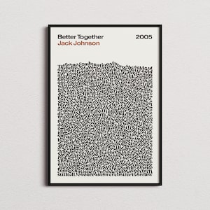 Jack Johnson Better Together Song Lyrics Print, Jack Johnson Poster, Jack Johnson Print, Better Together Poster, Better Together Print