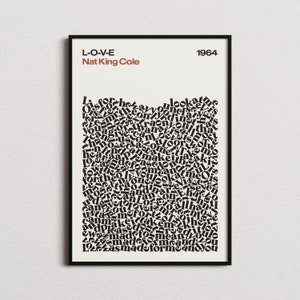 ナット キング コール L-O-V-E 歌詞プリント、ナット キング コール ポスター、ナット キング コール プリント、L-O-V-E ポスター、L-O-V-E プリント、ナット キング コール 歌詞