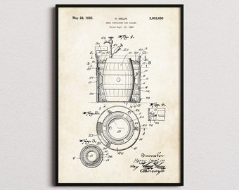 Beer Cooler Patent Print, Beer Cooler Print, Beer Cooler Poster, Beer Brewer Gifts, Craft Beer Gifts, Beer Lover Gifts, Man Cave, Bar Decor