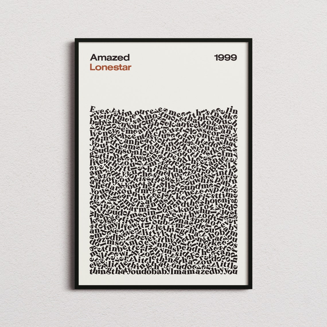 Lonestar Amazed Song Lyrics Print, Lonestar Poster, Lonestar Print ...