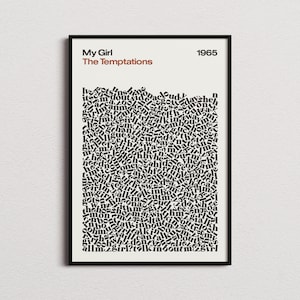The Temptations My Girl Song Lyrics Print, The Temptations Poster, The Temptations Print, My Girl Poster, My Girl Print