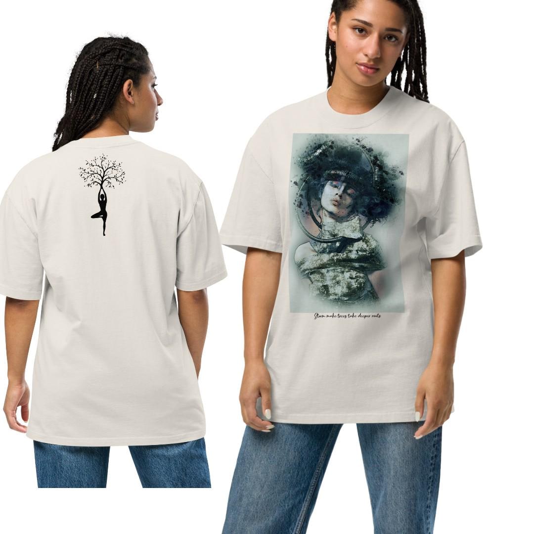 Bee Authentically You Oversized Faded Tee