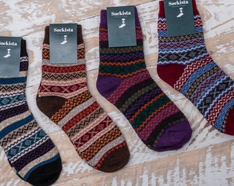 SOCKISTA Ladies Fairisle Nordic Style Socks