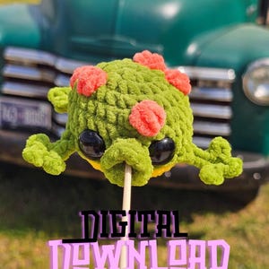 Crochet frog balloon pattern