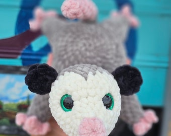 Low sew crochet opossum raccoon fox squirrel pattern