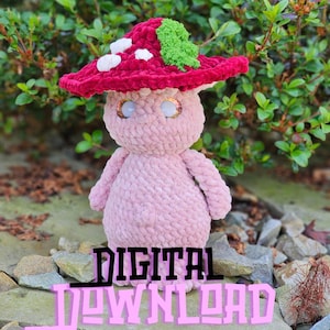Mushroom troll crochet pattern no sew