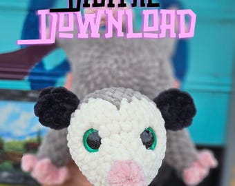 Opossum pattern Roadkill crochet low sew