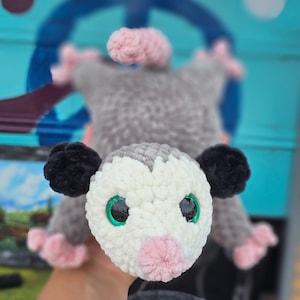 Opossum Roadkill crochet low sew pattern