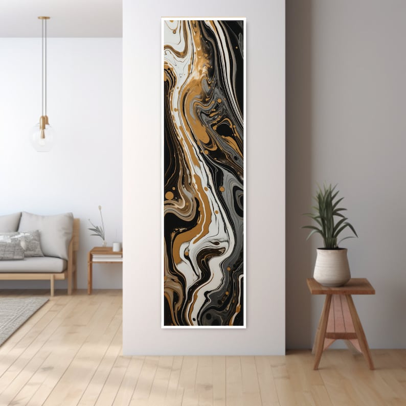 Long Narrow Wall Art, Tall Narrow Wall Art, Vertical Wall Art, Long