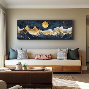 Long Horizontal Wall Art, Narrow Horizontal Wall Art, Long Narrow Wall Art, Tall Thin Canvas wall art, Ab, Abstract Art, Modern Wall Art