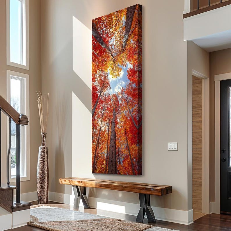 Long Narrow Wall Art, Tall and Thin Canvas Wall Art, Modern Wall Art