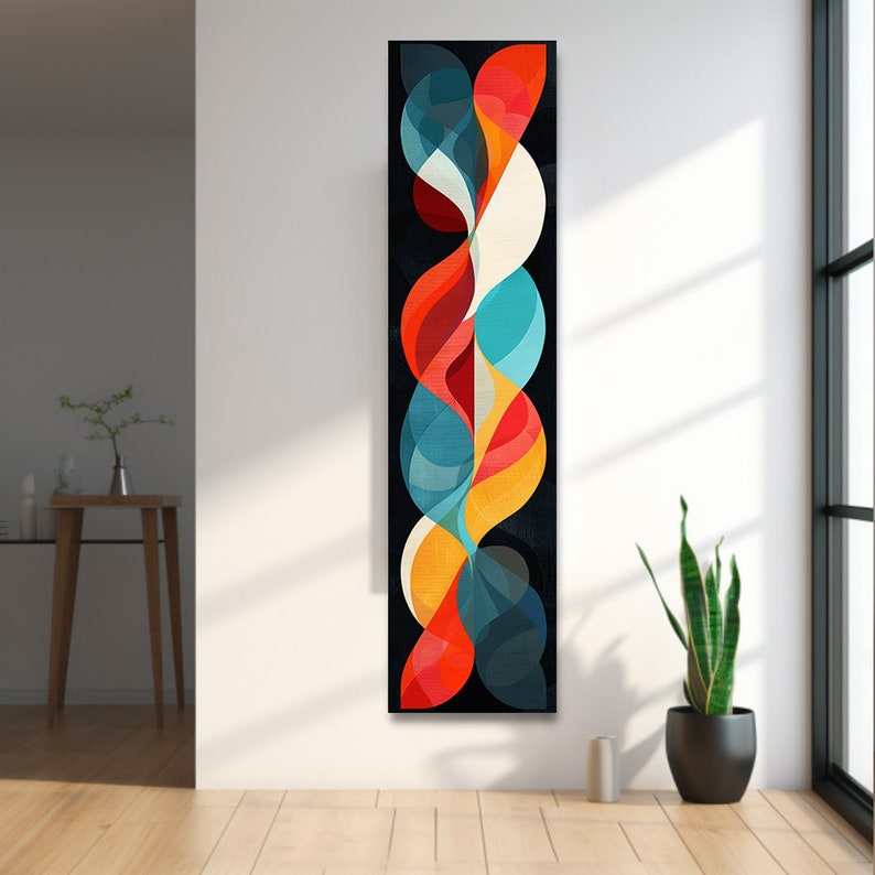 Long Narrow Wall Art, Tall Narrow Wall Art, Vertical Wall Art, Long
