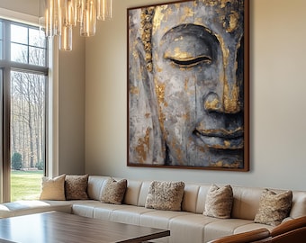 Abstract Buddha Wall Art - Meditation Room Decor - Religious Gift Iteam
