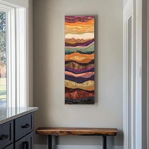 Long Narrow Wall Art, Tall Narrow wall art, Abstract Wall art, Vertical Wall Art, Long Vertical Wall Art, Large vertical Canvas Artpiece