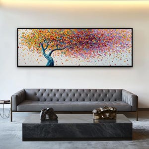 Long Horizontal Wall Art, Narrow Horizontal Wall Art, Long Narrow Wall Art, Tall Thin Canvas wall art, Ab, Abstract Art, Modern Wall Art