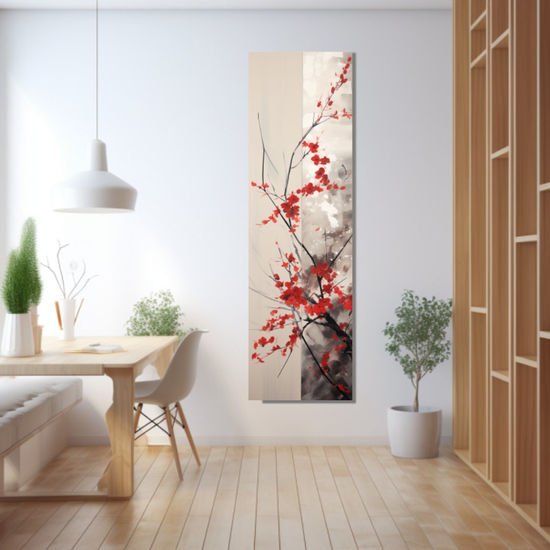 Long Narrow Wall Art, Tall and Thin Canvas Wall Art, Modern Wall Art