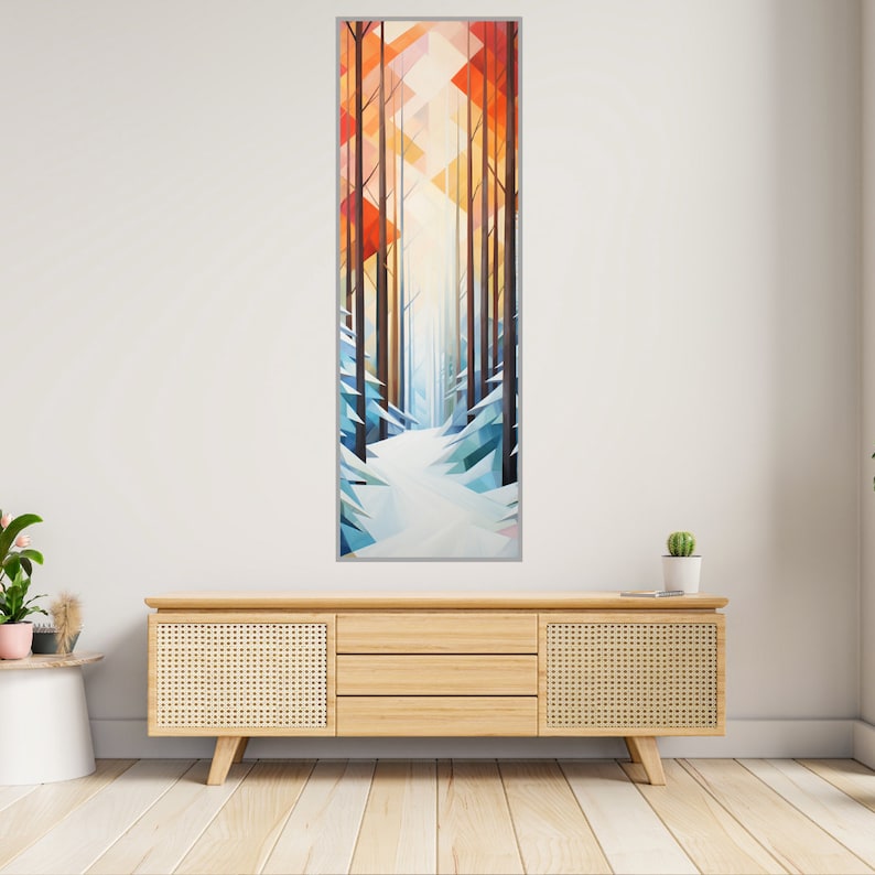 Long Narrow Wall Art, Tall and Thin Canvas Wall Art, Modern Wall Art, Abstract Wall Art