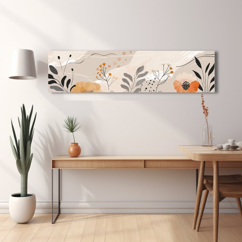 Long Horizontal Wall Art, Narrow Horizontal Wall Art, Long Narrow Wall