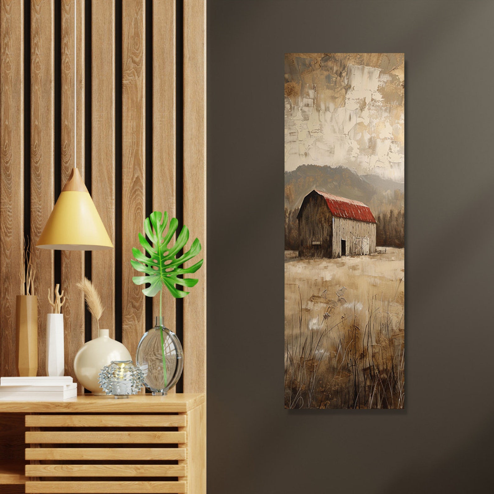 Long Narrow Wall Art, Tall Narrow Wall Art, Vertical Wall Art, Long ...