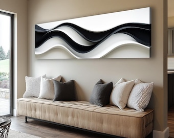 Long Horizontal Wall Art, Narrow Horizontal Wall Art, Long Narrow Wall Art, Tall Thin Canvas wall art, Ab, Abstract Art, Modern Wall Art