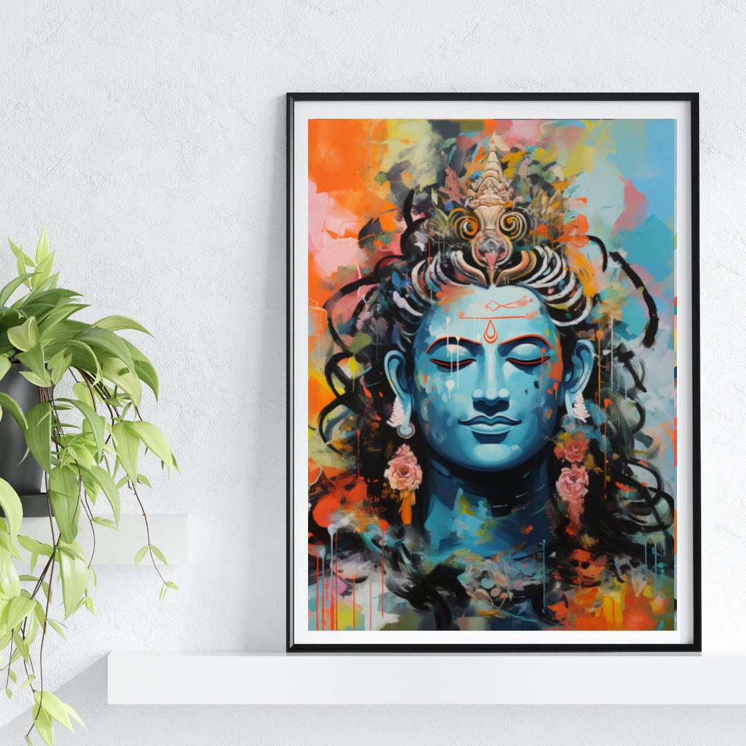 Lord Shiva Wall Art Hindu God Lord Shiva Print Shiva Shiva Etsy