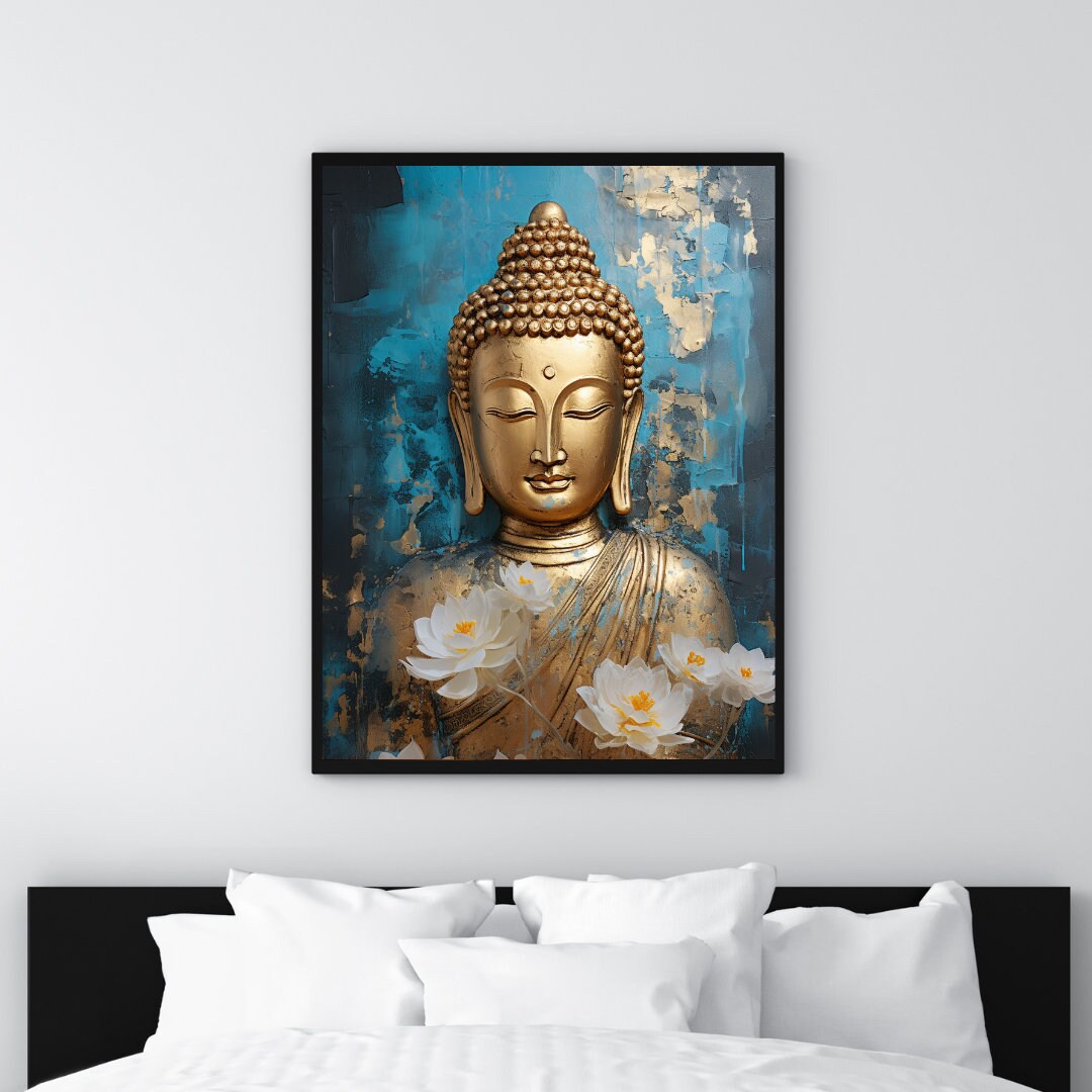 Buddha Wall Art, Buddha Canvas Wall Art, Buddhist Wall Art, Buddah Wall
