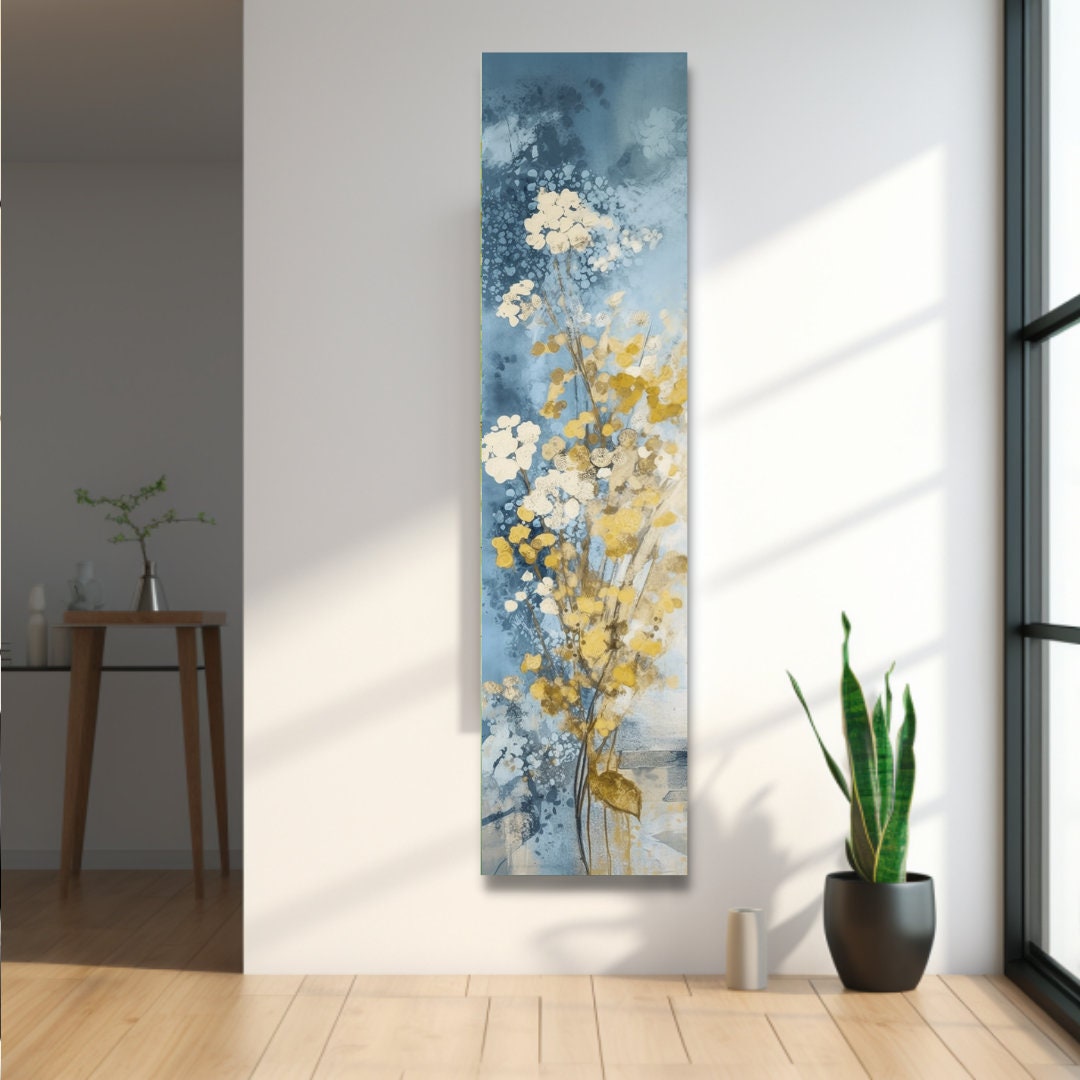 Long Narrow Wall Art, Tall Narrow Wall Art, Vertical Wall Art, Long ...