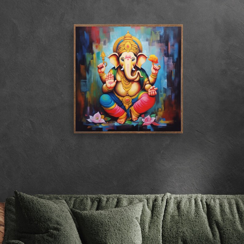Lord Ganesha Wall Art , Hindu God Lord Ganesha Print, Ganesha, Ganesha