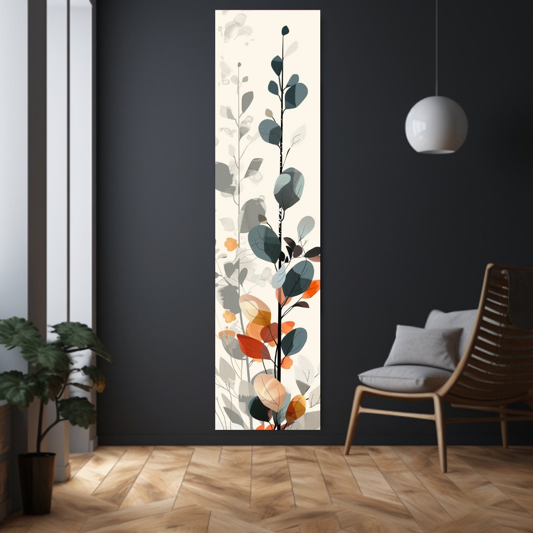 Long Narrow Wall Art, Tall Narrow Wall Art, Vertical Wall Art, Long