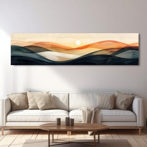 Long Horizontal Wall Art, Narrow Horizontal Wall Art, Long Narrow Wall Art, Tall Thin Canvas wall art, Sunrise wall art, Sunset Wall Art