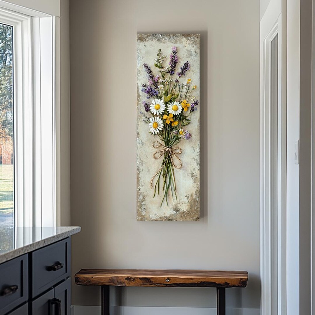 Tall Floral Wall Art main image 1