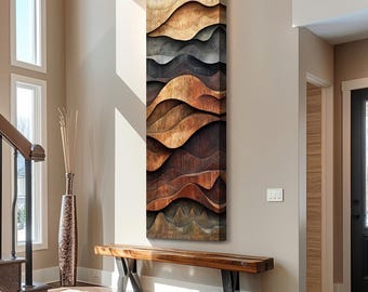 Long Narrow Wall Art, Tall and Thin Canvas wall art, Modern wall art, Nature Wall Art,  Vertical Wall Art, Tree Wall Art, Vintage Wall Art