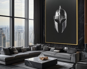 Large Wall Art, Masculine Art for Men, Black and Gold, Bar Wall Decor, Pub, Cigar Room, Living Room, Large Canvas Print, Unique Gift for Men