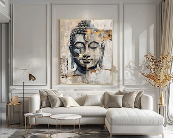 Buddha Wall Art, Buddha Canvas wall art, Buddhist wall art, Buddah wall art, Canvas Wall Art, Extra Large Wall art, Huge Wall Art