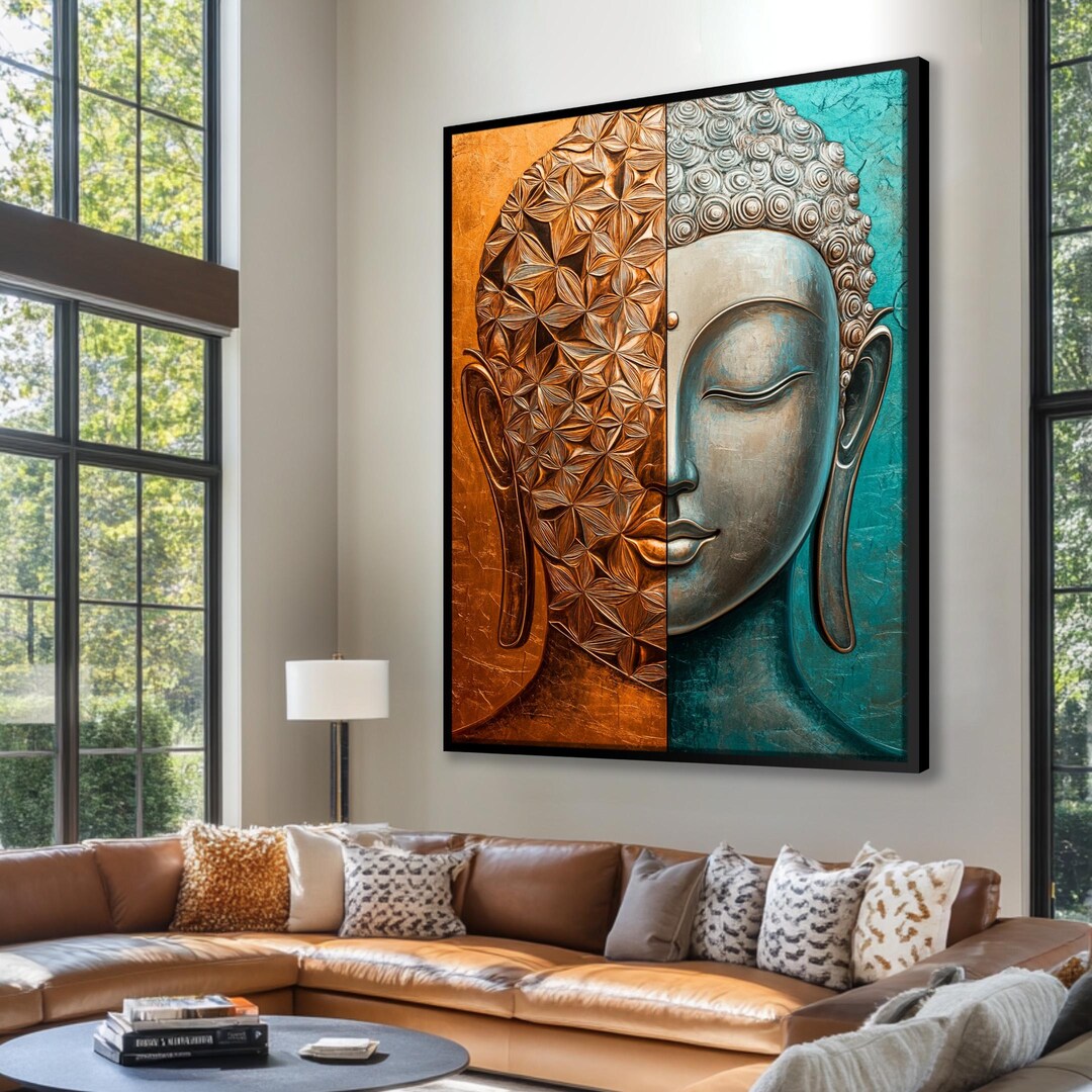 Buddha Wall Art, Buddha Canvas Wall Art, Buddhist Wall Art, Buddah Wall ...