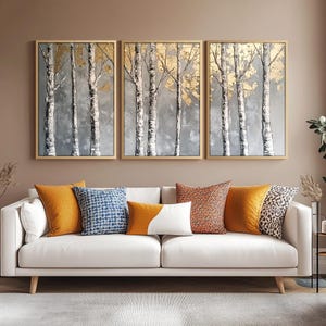 Japandi Triptych Art Set, Large 3 Piece Abstract Wall Decor, Modern Artpiece,  Framed Canvas Art, Abstract Canvas Art for Office and Hal