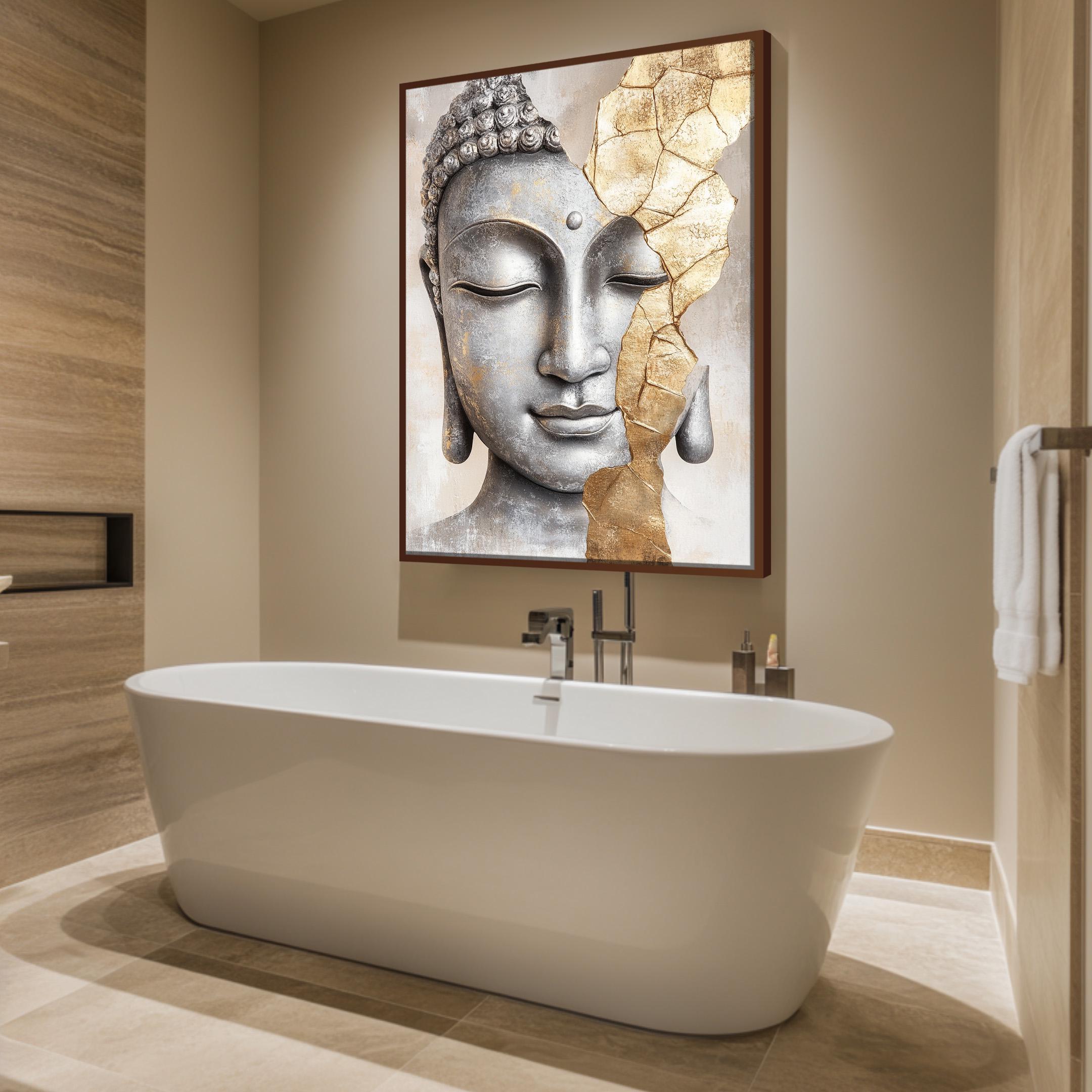 Buddha Wall Art, Abstract Meditation Canvas, Large Zen Home Decor - Etsy