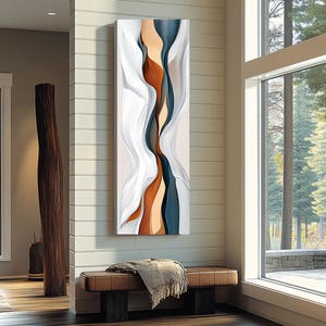 Long Narrow Wall Art, Tall Narrow wall art, Abstact art, Vertical Wall Art, Long Vertical Wall Art, Large vertical wall art, Canvas art