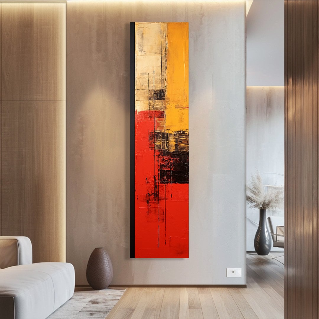Long Narrow Wall Art, Tall Narrow Wall Art, Vertical Wall Art, Long