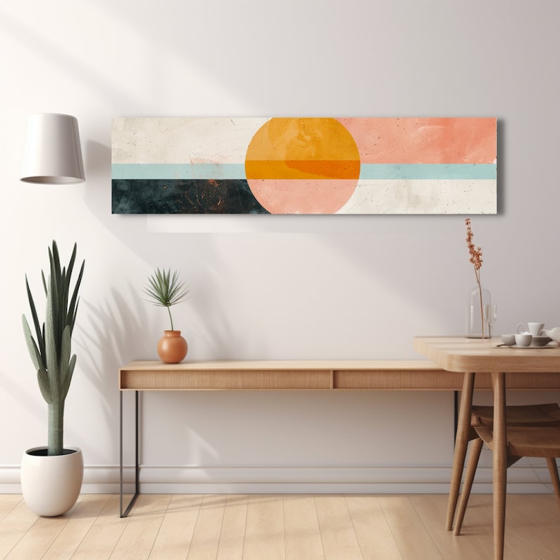 Long Horizontal Wall Art, Narrow Horizontal Wall Art, Long Narrow Wall