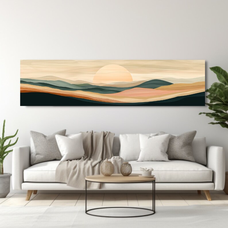 Long Horizontal Wall Art, Narrow Horizontal Wall Art, Long Narrow Wall