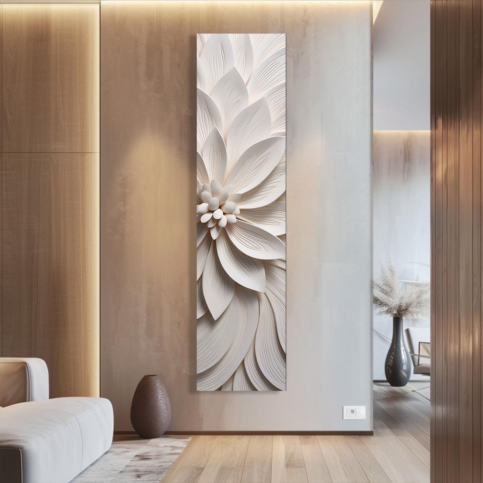 Long Narrow Wall Art, Tall Narrow Wall Art, Vertical Wall Art, Long