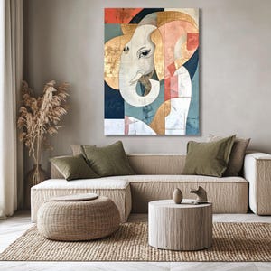 Lord Ganesha Wall Art , Hindu God Lord Ganesha Print, Ganesha Canvas Art, Hindu Art, Hinduism, Wall Art, Wall Decor CUSTOM SIZE AVAIL