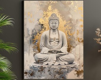 Buddha Wall Art, Buddha Canvas wall art, Buddhist wall art, Buddah wall art, Canvas Wall Art, Extra Large Wall art, Huge Wall Art