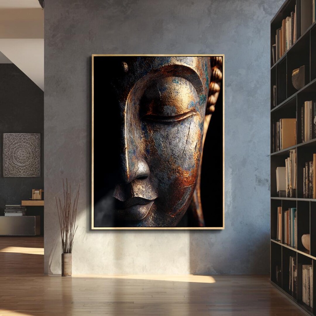 Buddha Canvas Art - Abstract Buddha Wall Art - Buddhist Decor ...